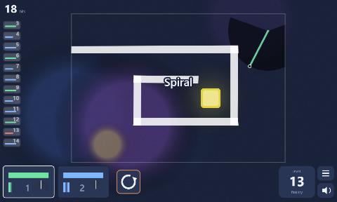 A spiral level in the Ink biome